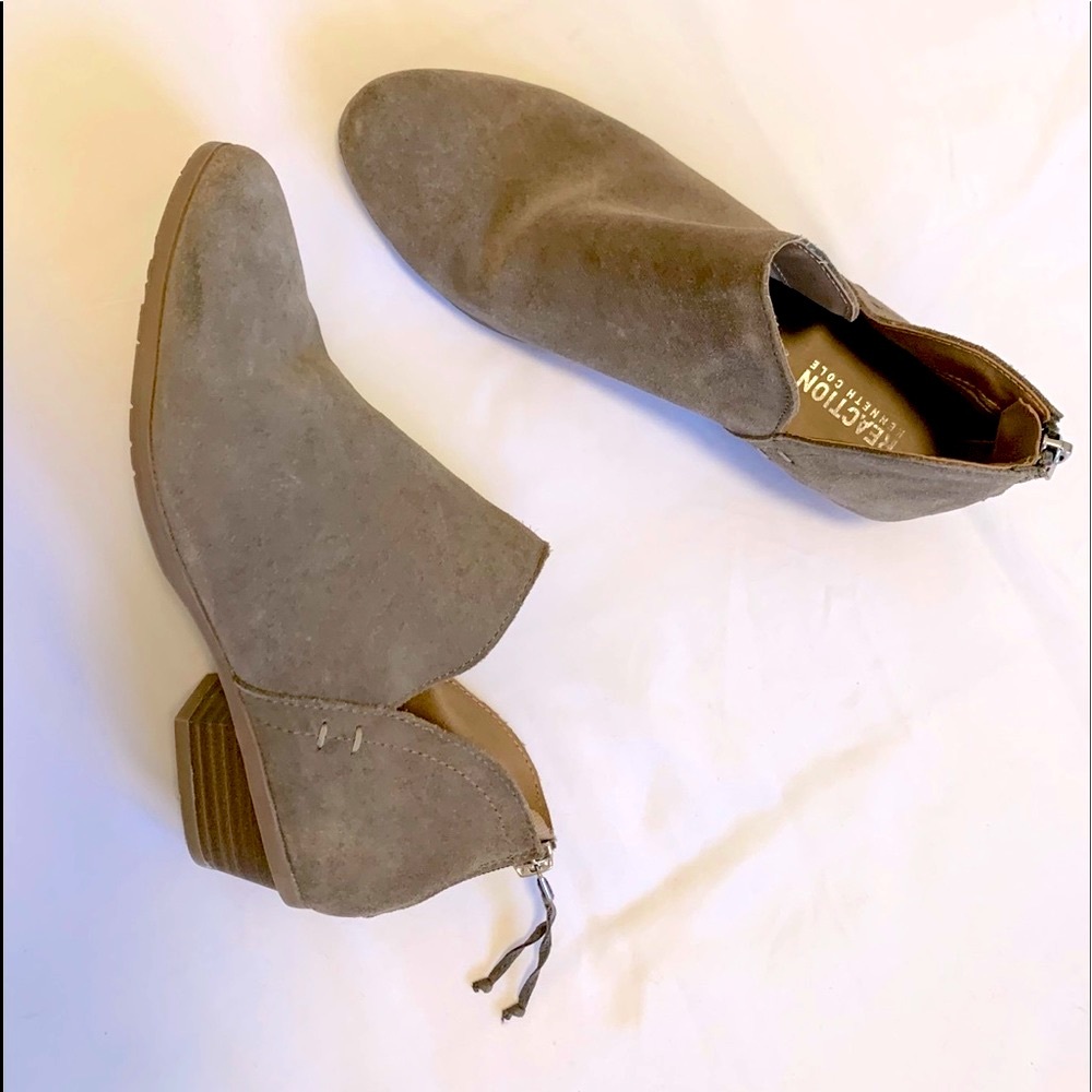 Kenneth Cole Reaction grey suede booties